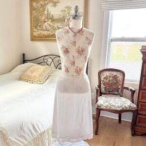 white midi slip skirt fits like a large
